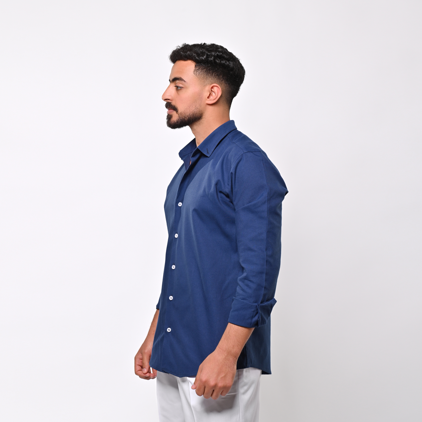 navy linen shirt