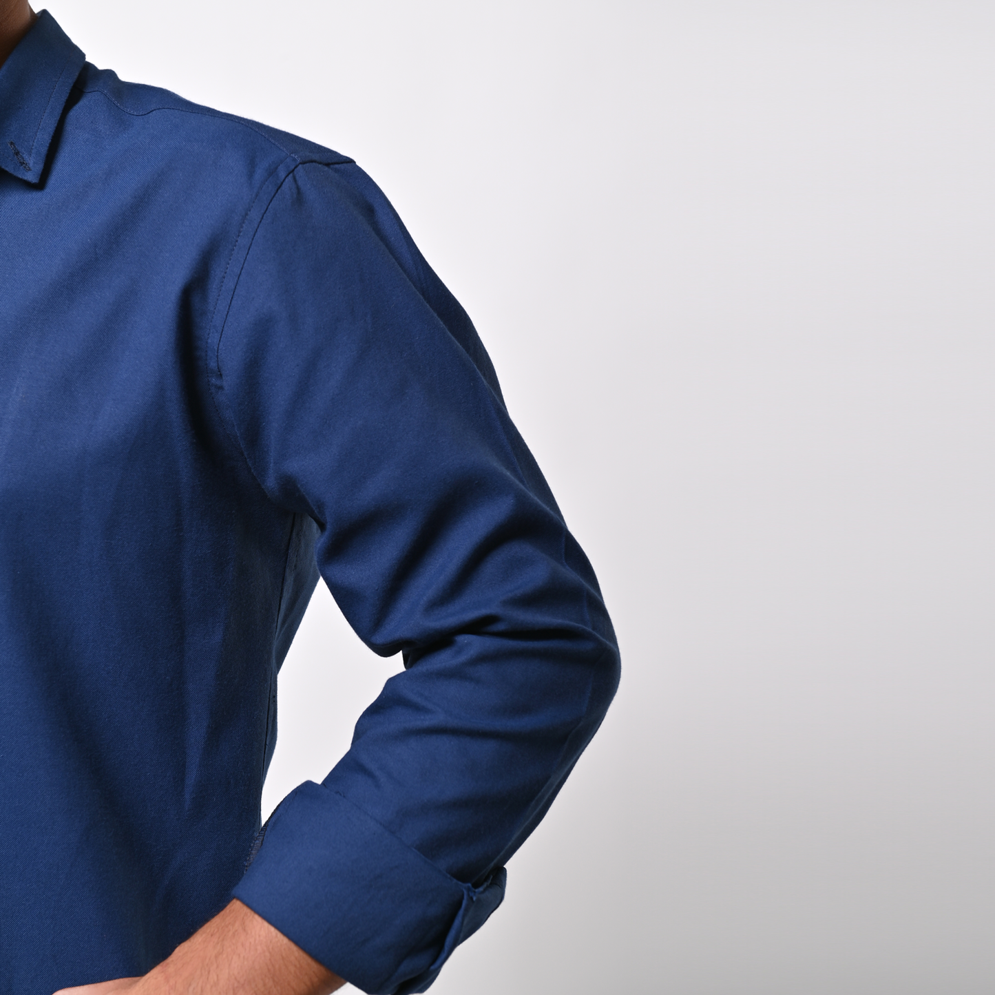 navy linen shirt