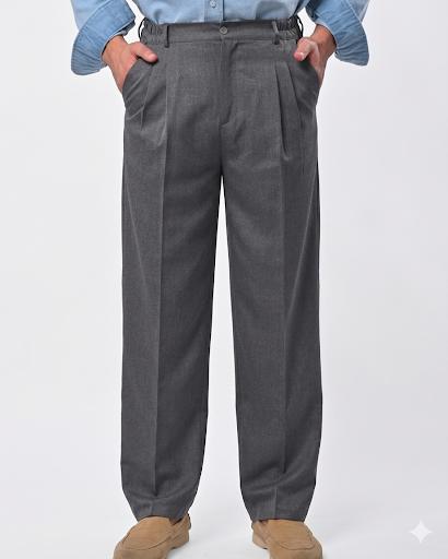 Gray tailored pants