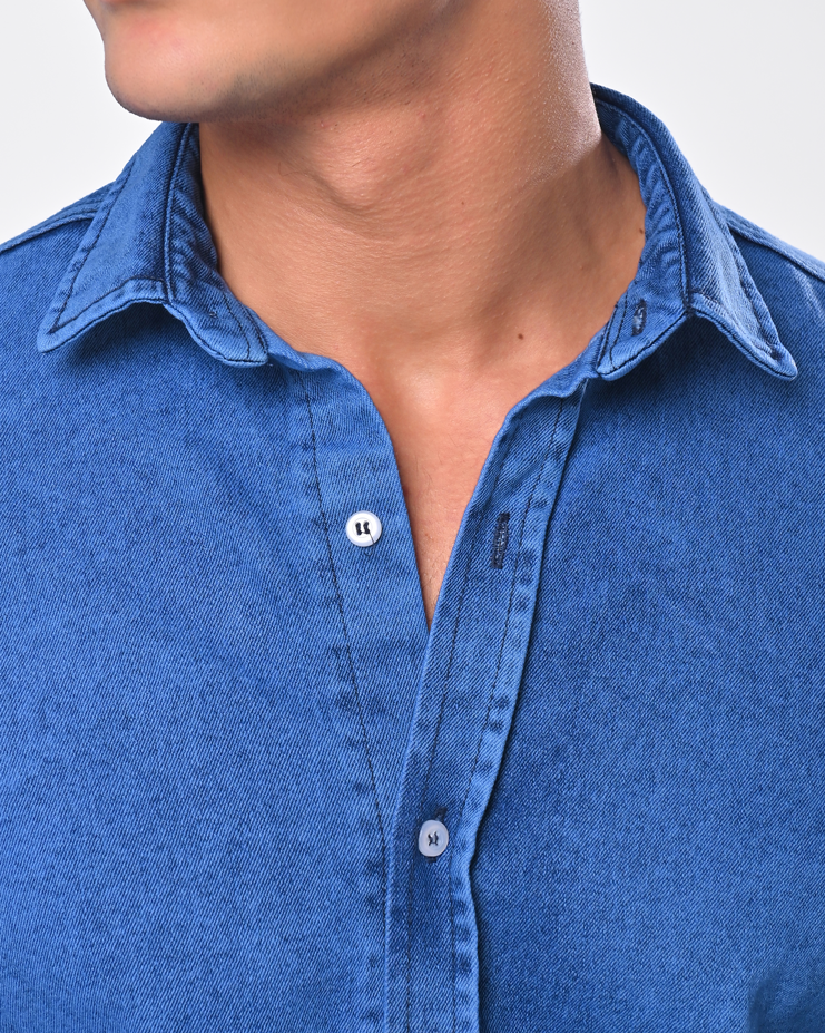 Blue denim shirt