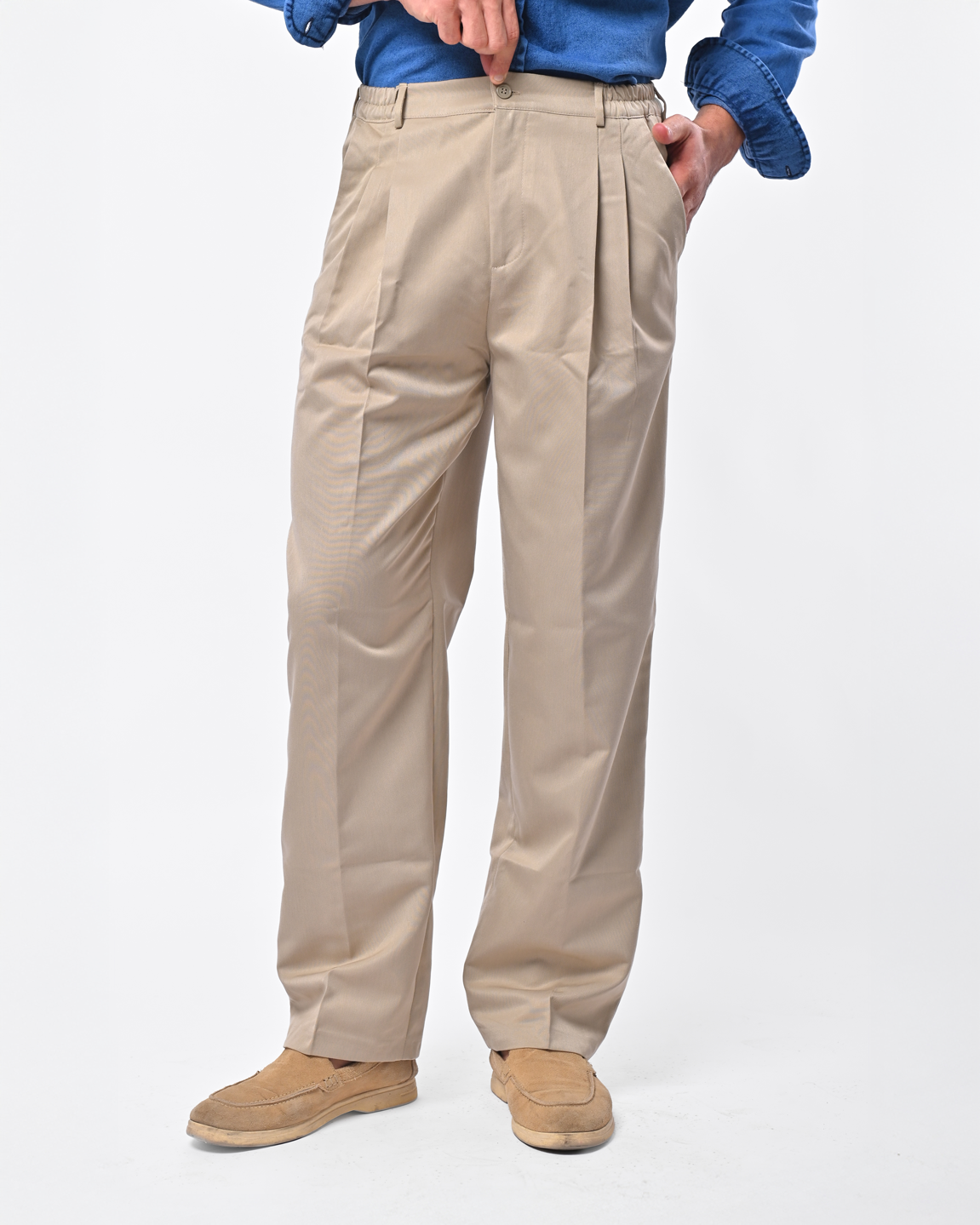 Beige tailored pants