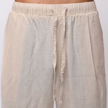 Beige linen pants
