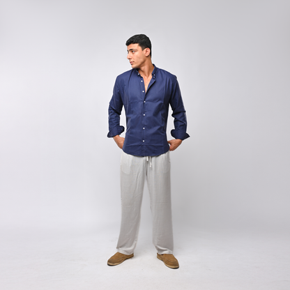 White linen pants