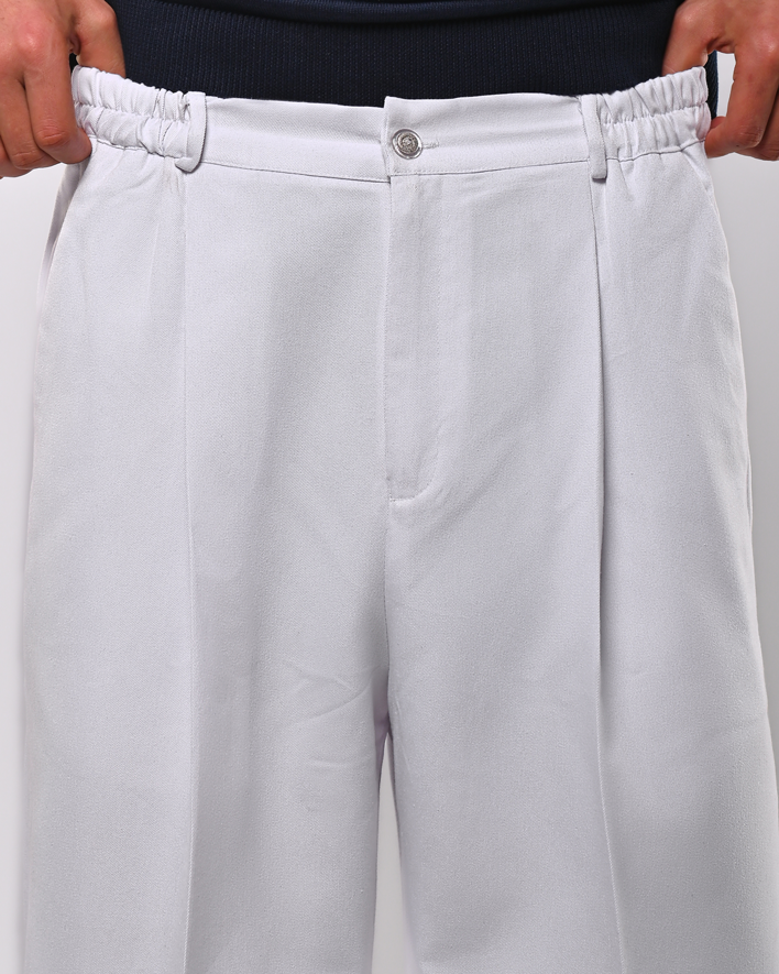 white tailored pants