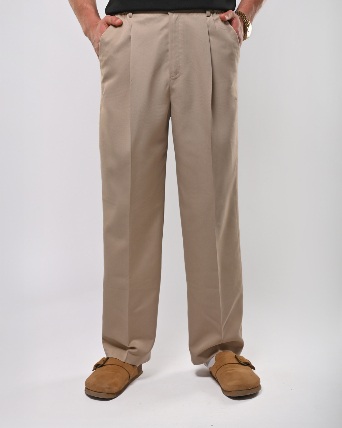Beige tailored pants