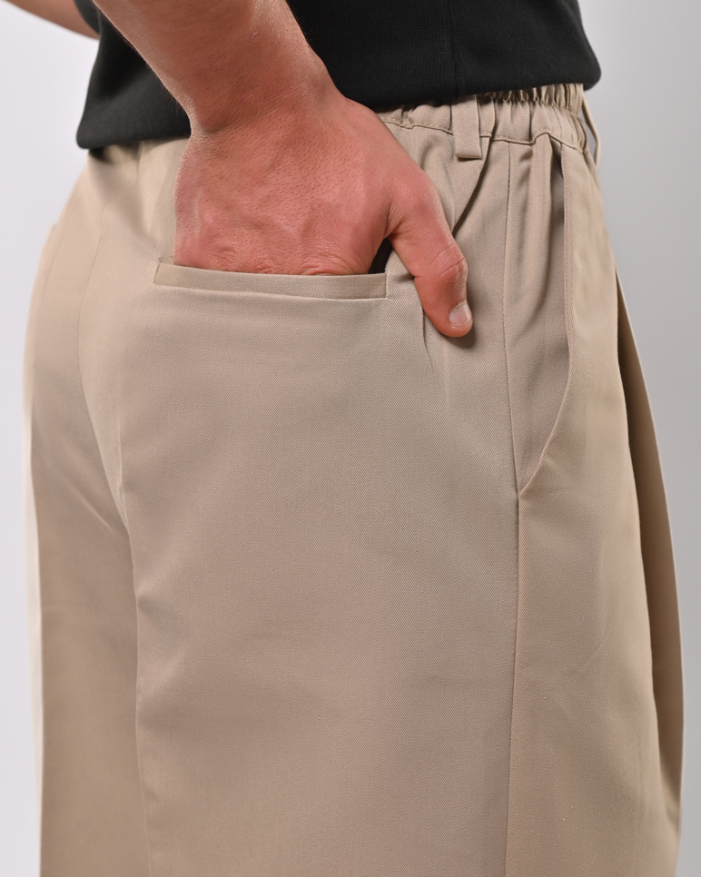 Beige tailored pants
