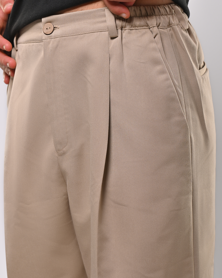 Beige tailored pants