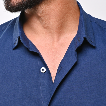 navy linen shirt
