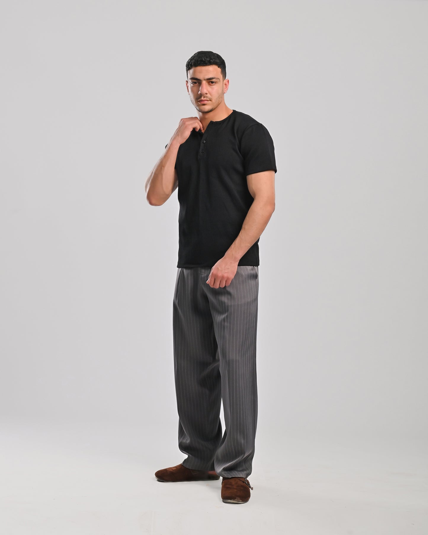 Men's Woven Striped wide leg