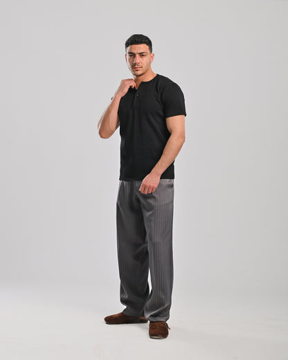 Men's Woven Striped wide leg